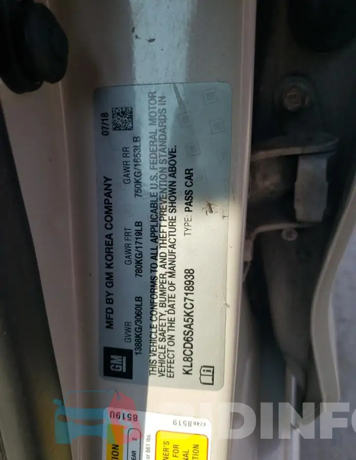 KL8CD6SA5KC718938 Photo# 12