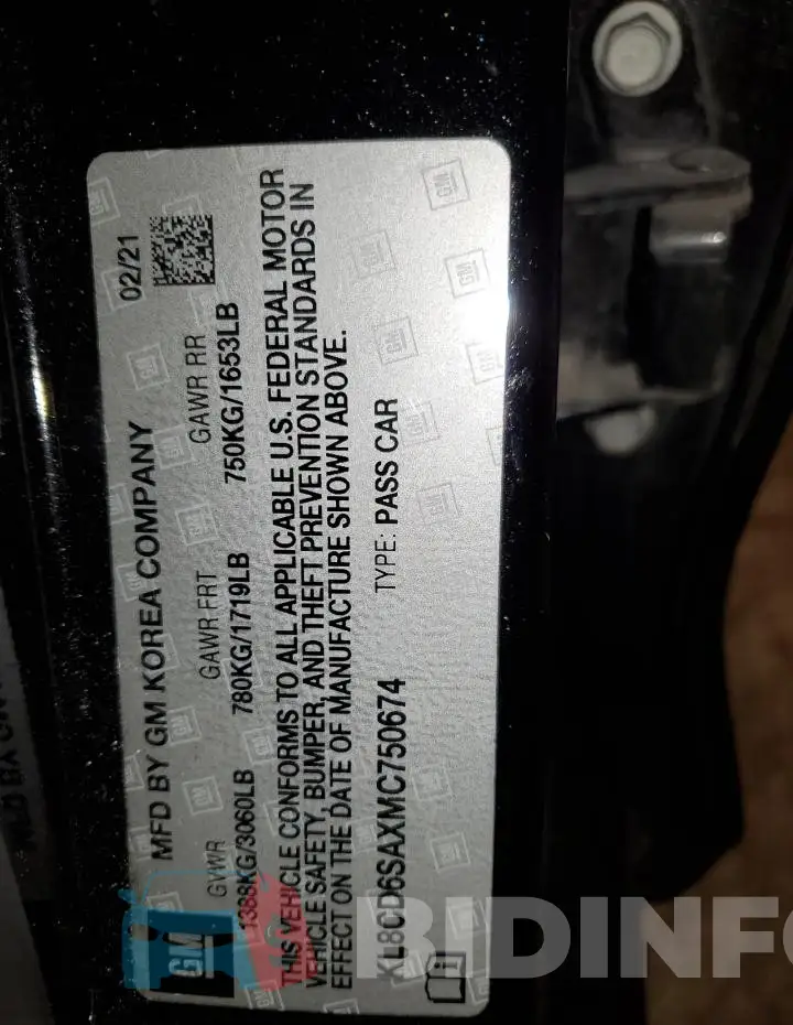 KL8CD6SAXMC750674 Photo# 13