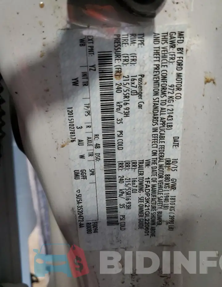 1FADP3K21GL220601 Photo# 13