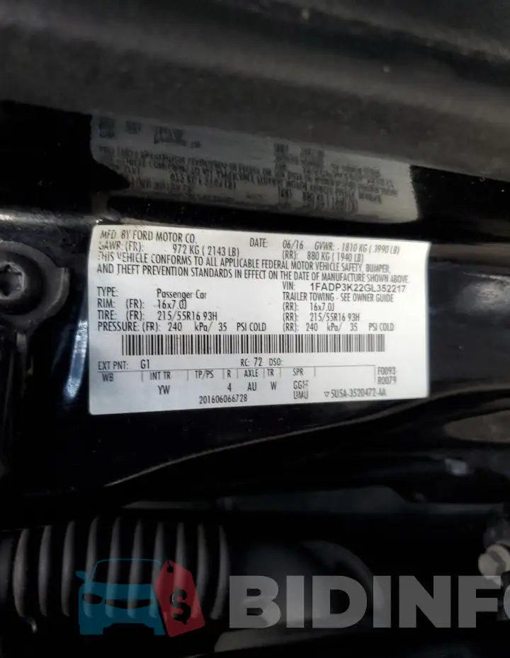 1FADP3K22GL352217 Photo# 12