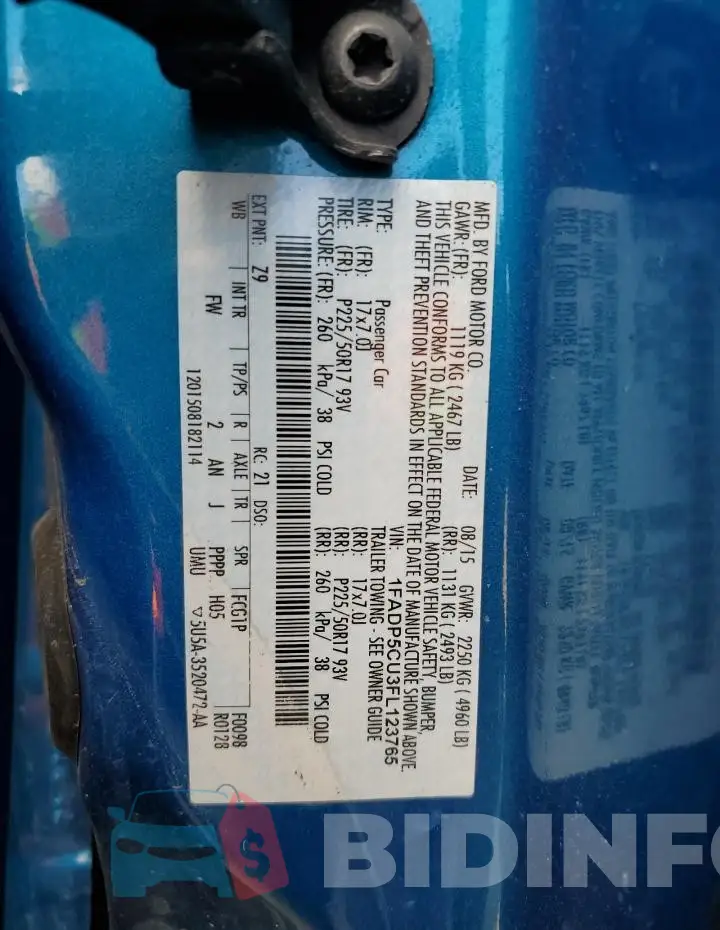 1FADP5CU3FL123765 Photo# 12