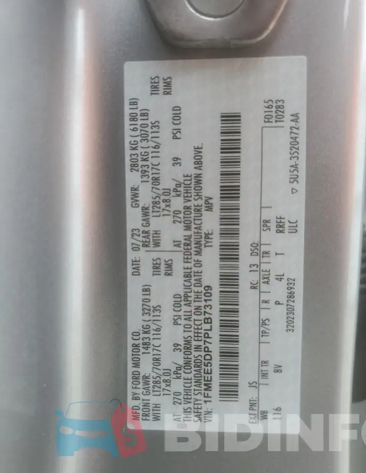 1FMEE5DP7PLB73109 Photo# 13