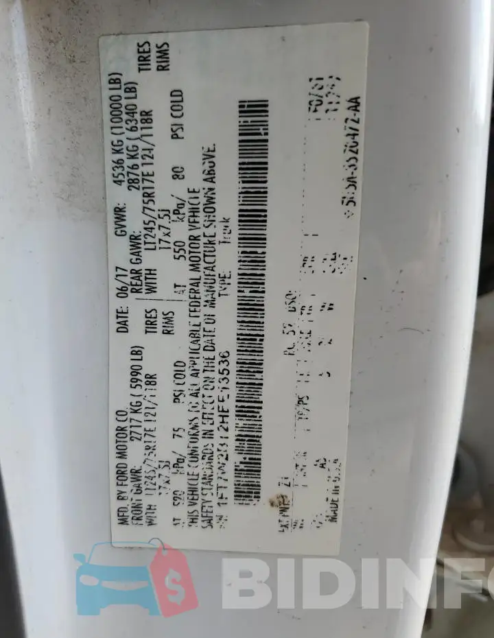 1FT7W2BT2HEE13536 Photo# 13
