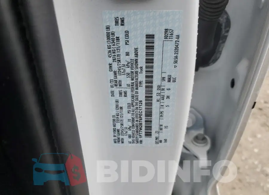 1FT7W2BT6PEC17128 Photo# 12