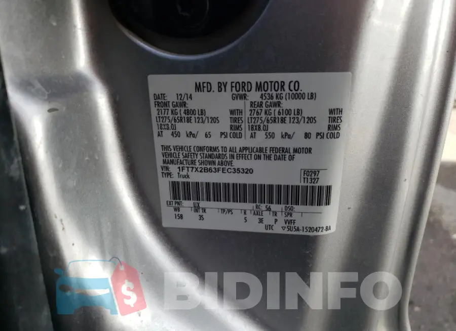 1FT7X2B63FEC35320 Photo# 12
