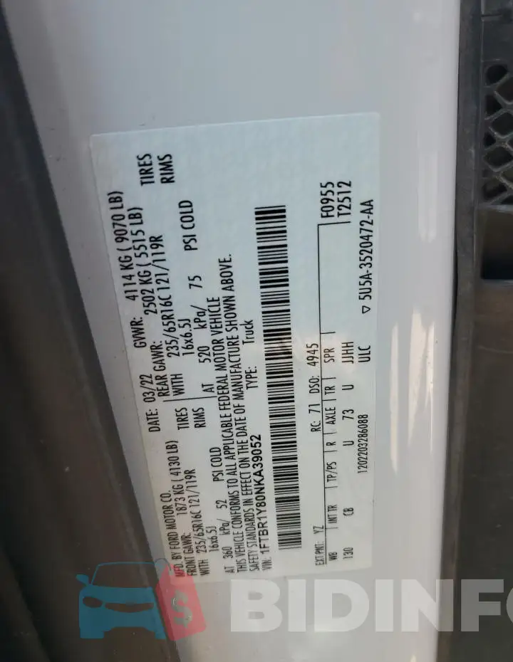1FTBR1Y80NKA39052 Photo# 13