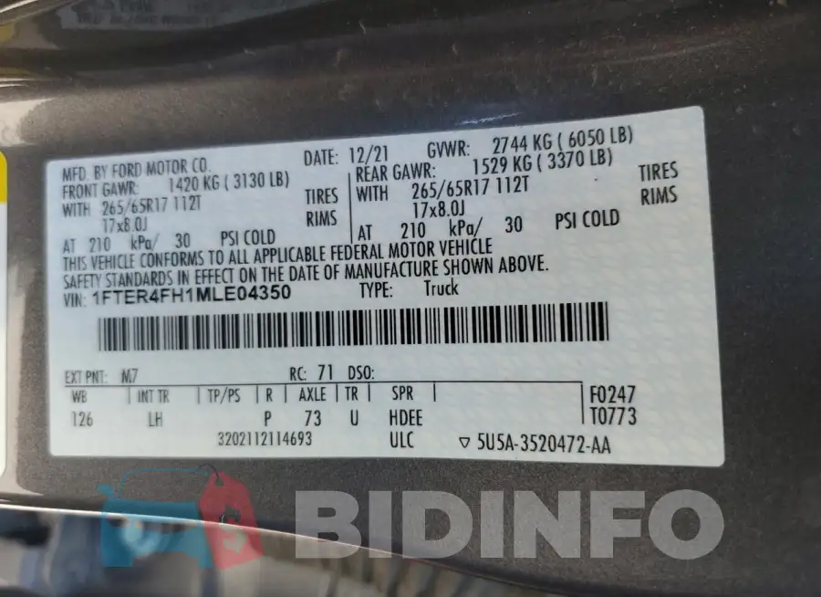 1FTER4FH1MLE04350 Photo# 12
