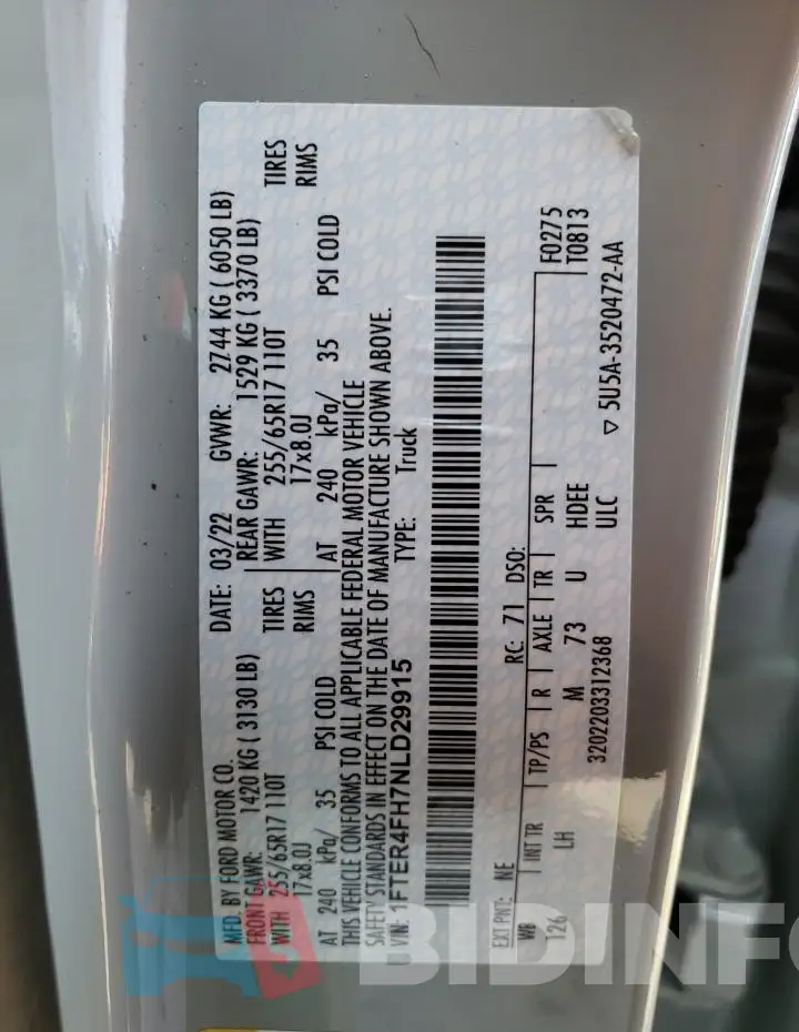 1FTER4FH7NLD29915 Photo# 12