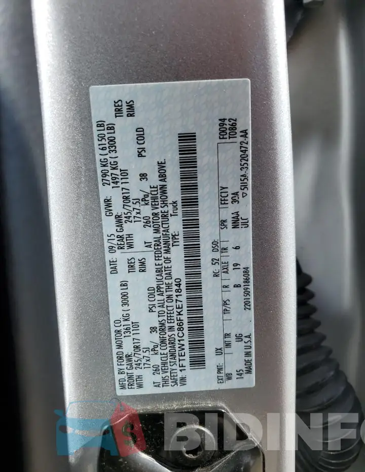 1FTEW1C86FKE71840 Photo# 12
