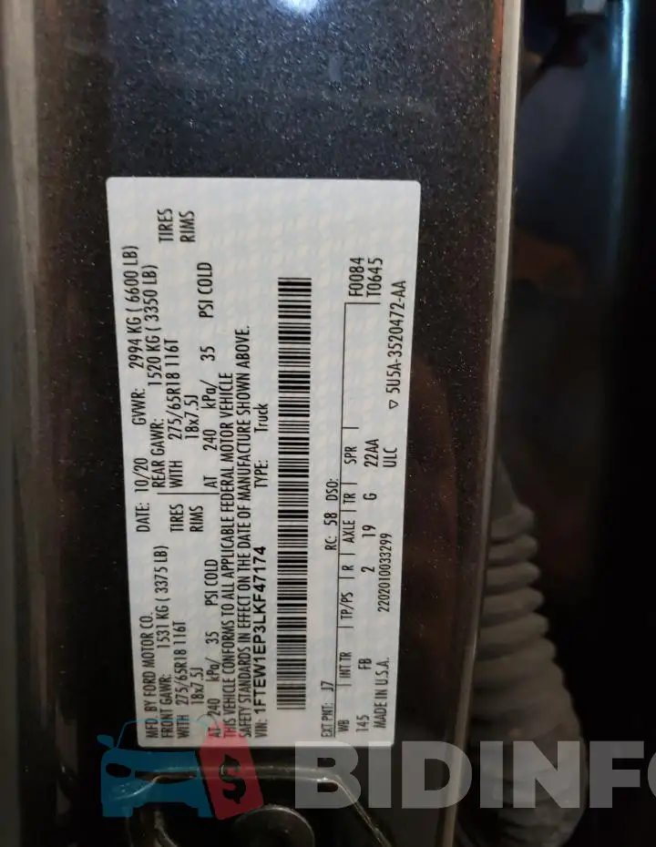 1FTEW1EP3LKF47174 Photo# 12