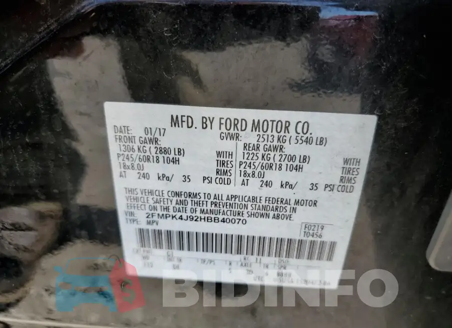 2FMPK4J92HBB40070 Photo# 13