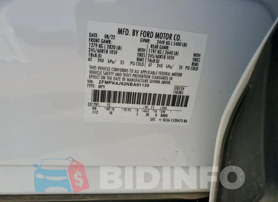 2FMPK4J92NBA91139 Photo# 13