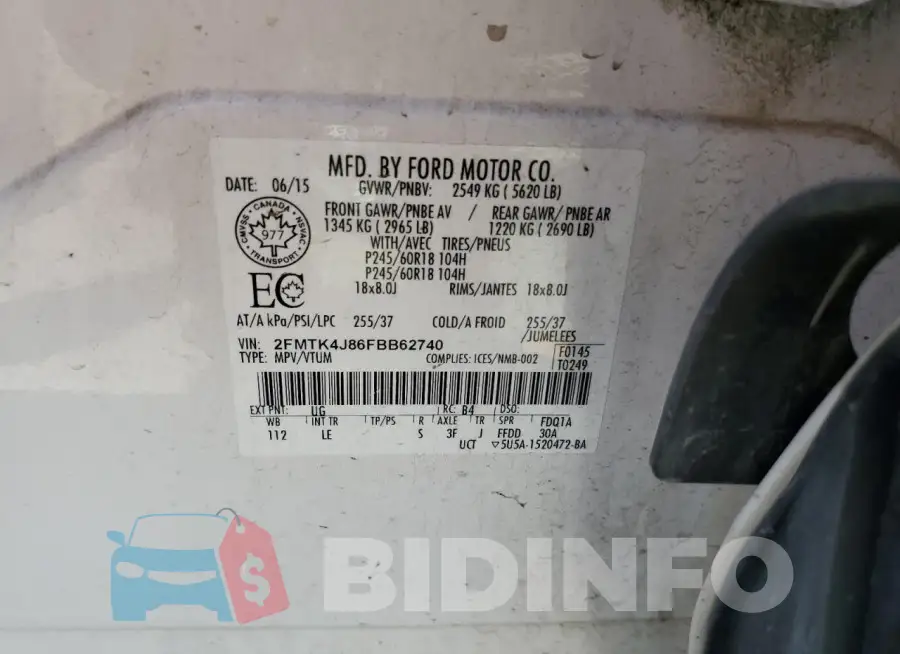 2FMTK4J86FBB62740 Photo# 13