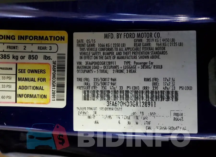 3FA6P0HD3GR128911 Photo# 13