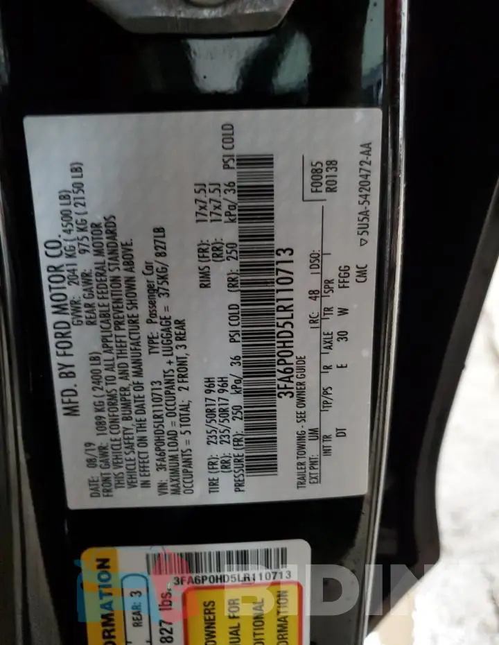 3FA6P0HD5LR110713 Photo# 12