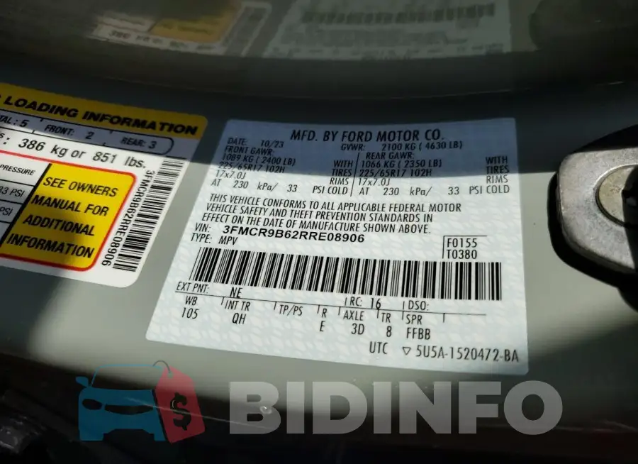 3FMCR9B62RRE08906 Photo# 14