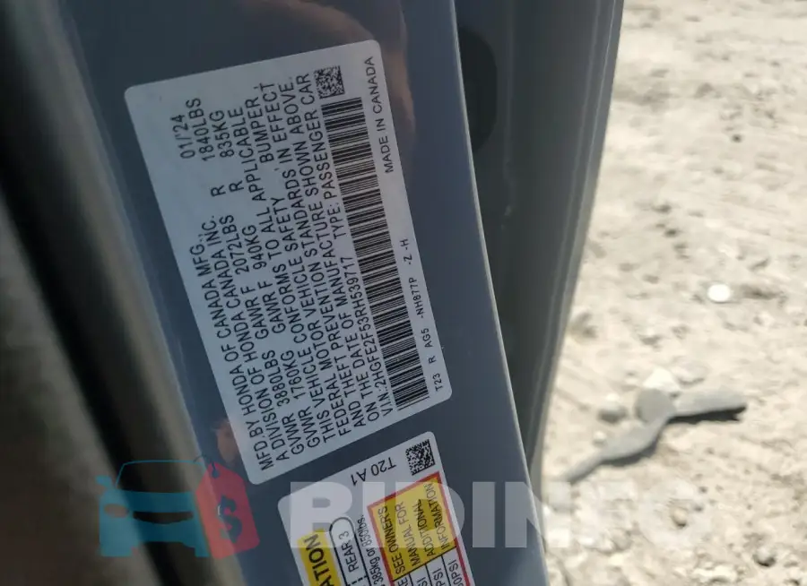 2HGFE2F53RH539717 Photo# 12