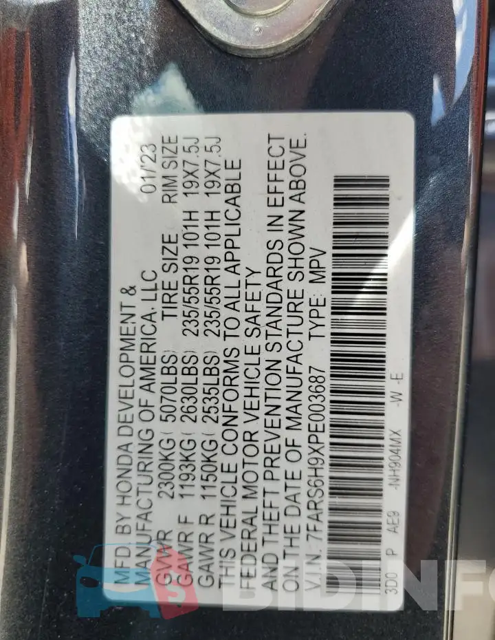 7FARS6H9XPE003687 Photo# 14
