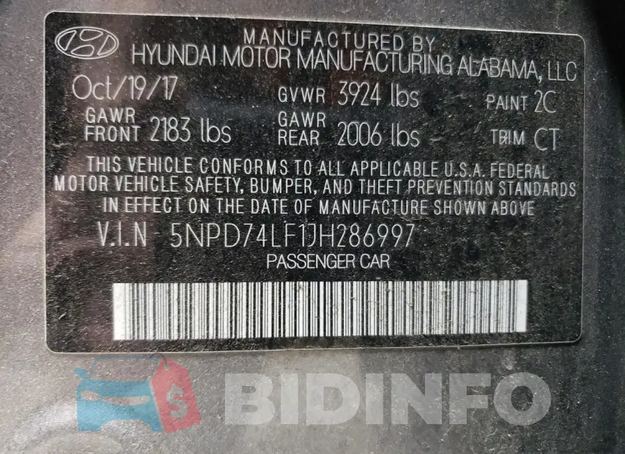 5NPD74LF1JH286997 Photo# 12