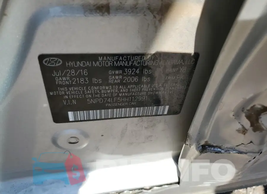 5NPD74LF5HH112991 Photo# 12