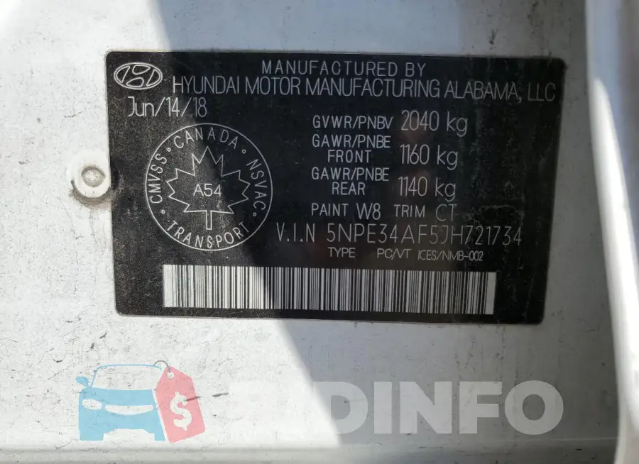 5NPE34AF5JH721734 Photo# 13