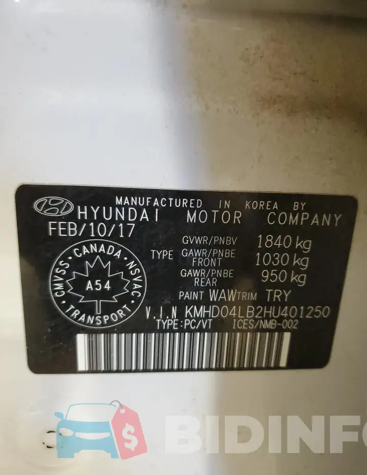 KMHD04LB2HU401250 Photo# 13