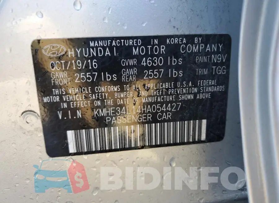 KMHE34L14HA054427 Photo# 12