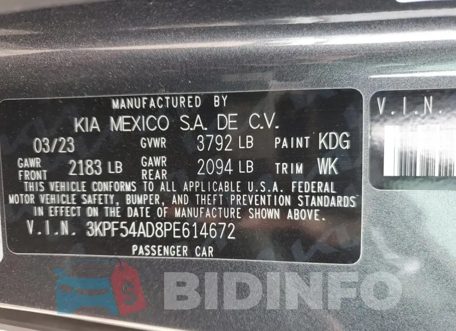 3KPF54AD8PE614672 Photo# 12