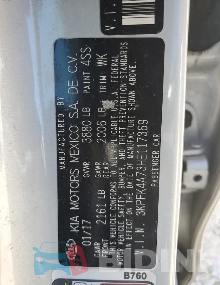 3KPFK4A73HE117369 Photo# 12