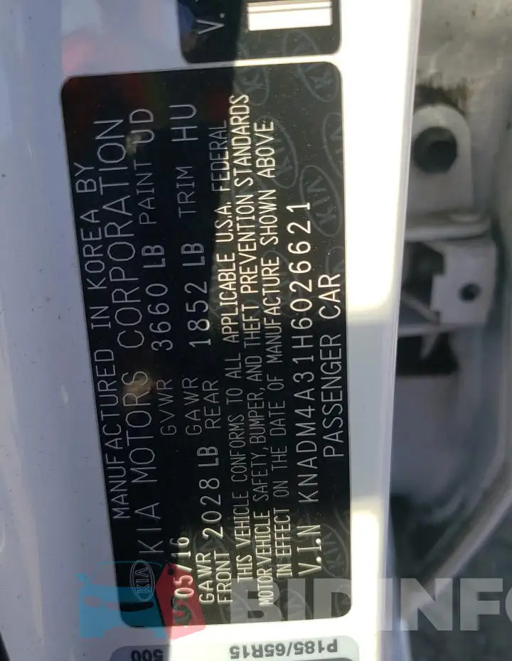 KNADM4A31H6026621 Photo# 12
