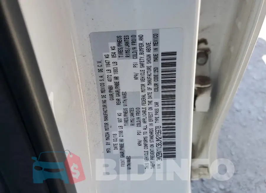 3MZBN1V38JM215978 Photo# 12