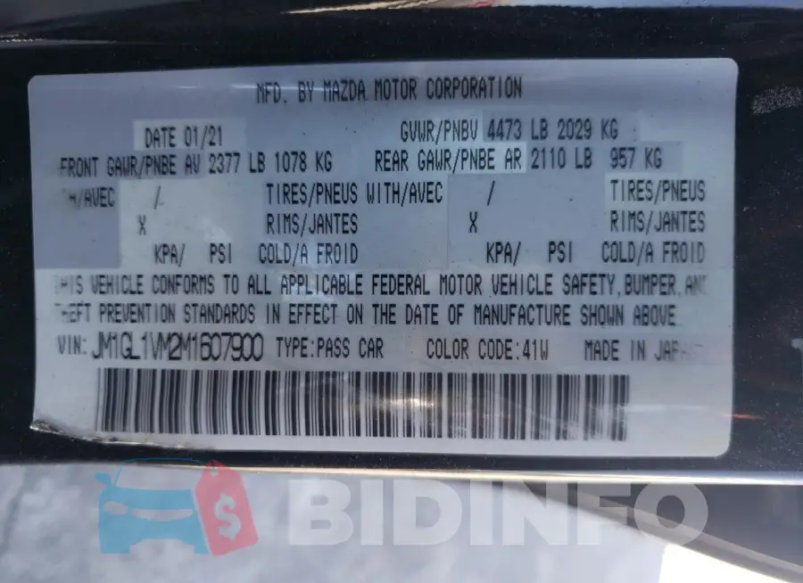 JM1GL1VM2M1607900 Photo# 12