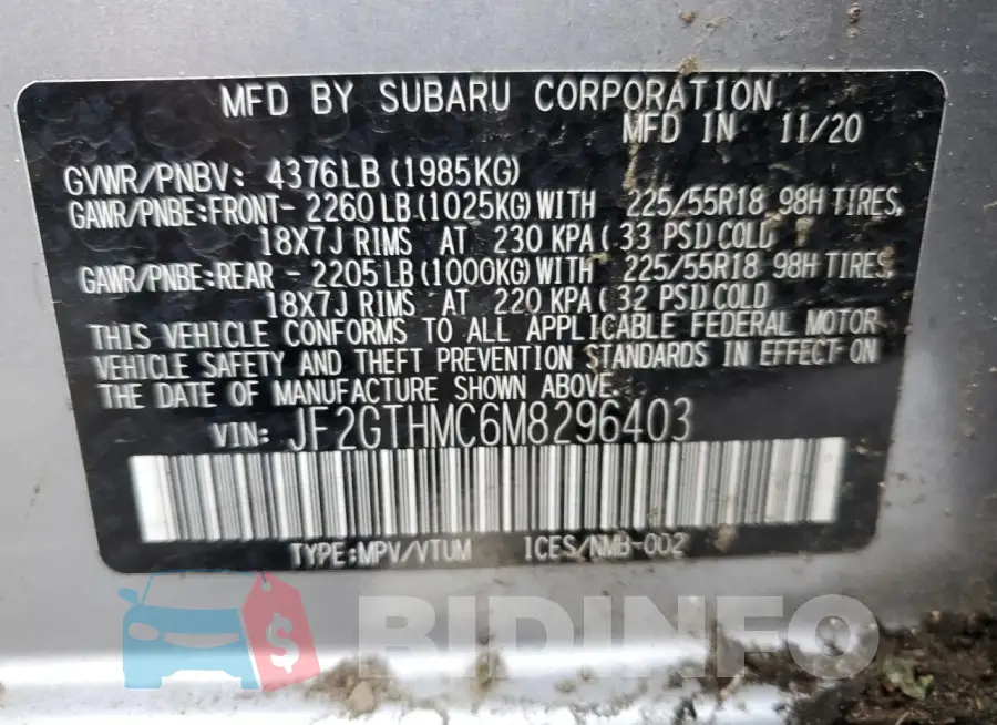 JF2GTHMC6M8296403 Photo# 12
