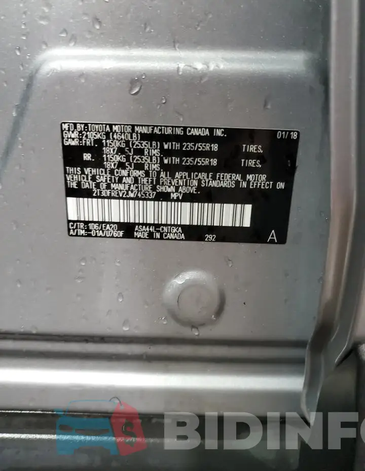 2T3DFREV2JW745337 Photo# 12