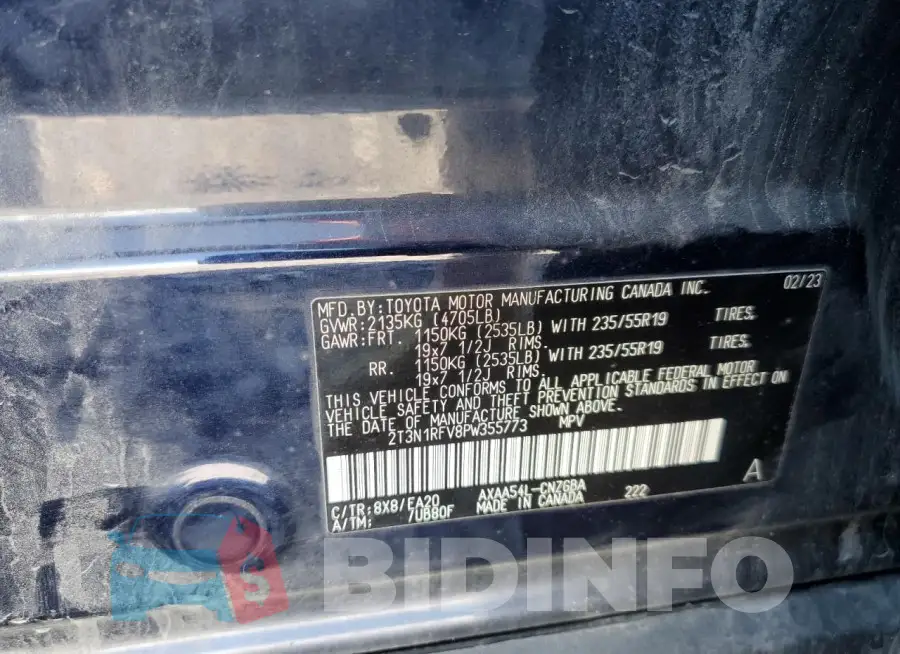2T3N1RFV8PW355773 Photo# 13