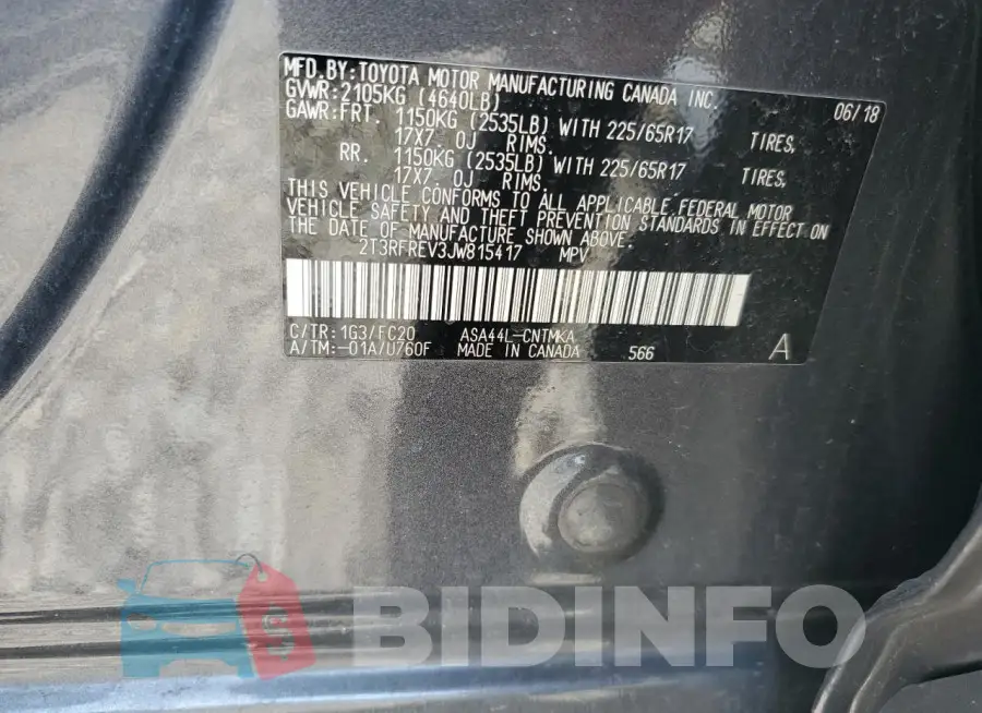 2T3RFREV3JW815417 Photo# 14