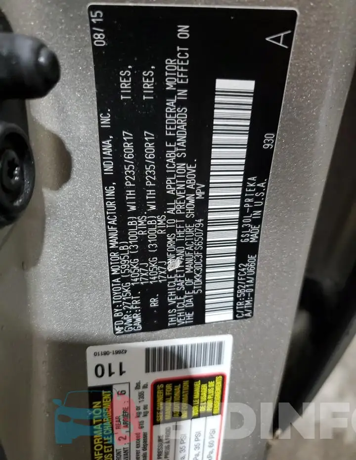 5TDKK3DC3FS650794 Photo# 14