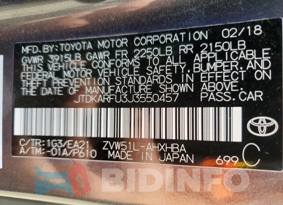 JTDKARFU3J3550457 Photo# 13