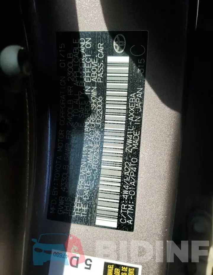 JTDZN3EU9FJ022006 Photo# 12