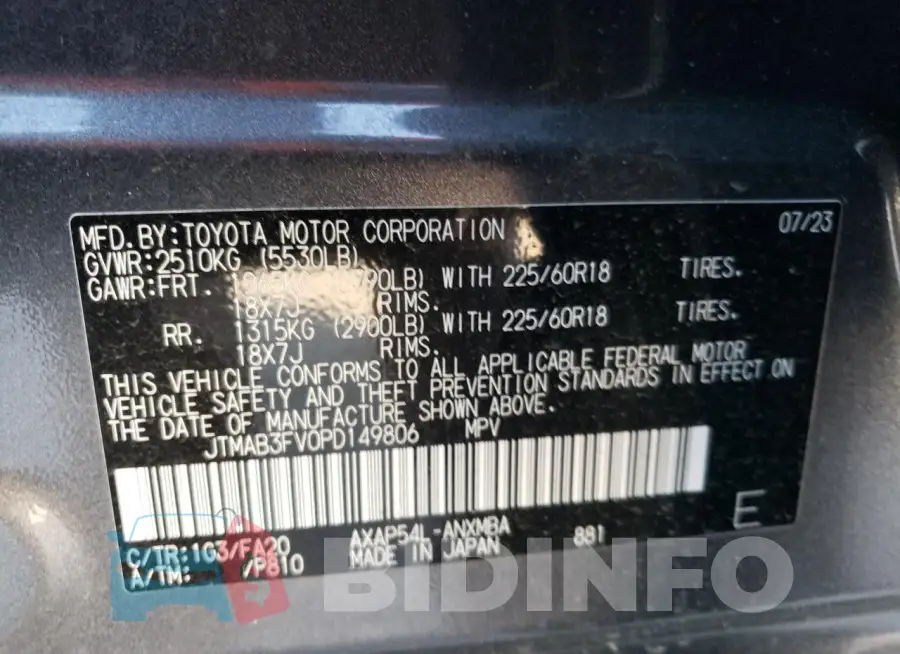 JTMAB3FV0PD149806 Photo# 13