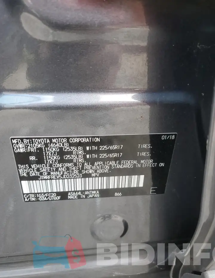 JTMRFREV5JD232523 Photo# 14