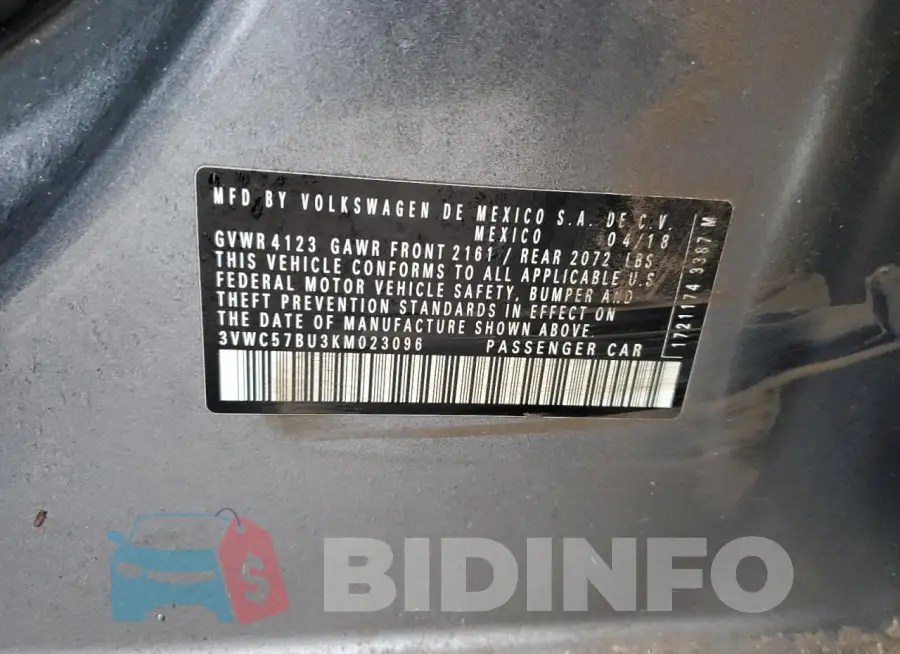 3VWC57BU3KM023096 Photo# 12