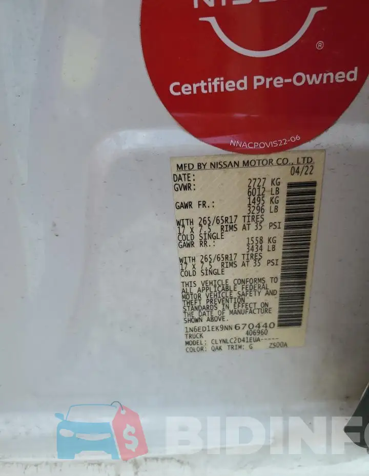 1N6ED1EK9NN670440 Photo# 12