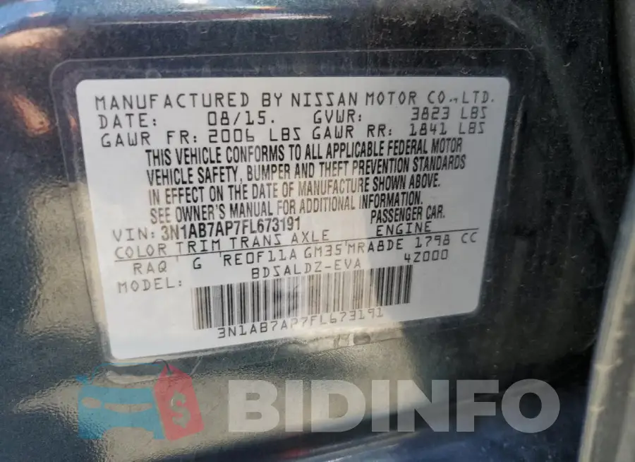 3N1AB7AP7FL673191 Photo# 12