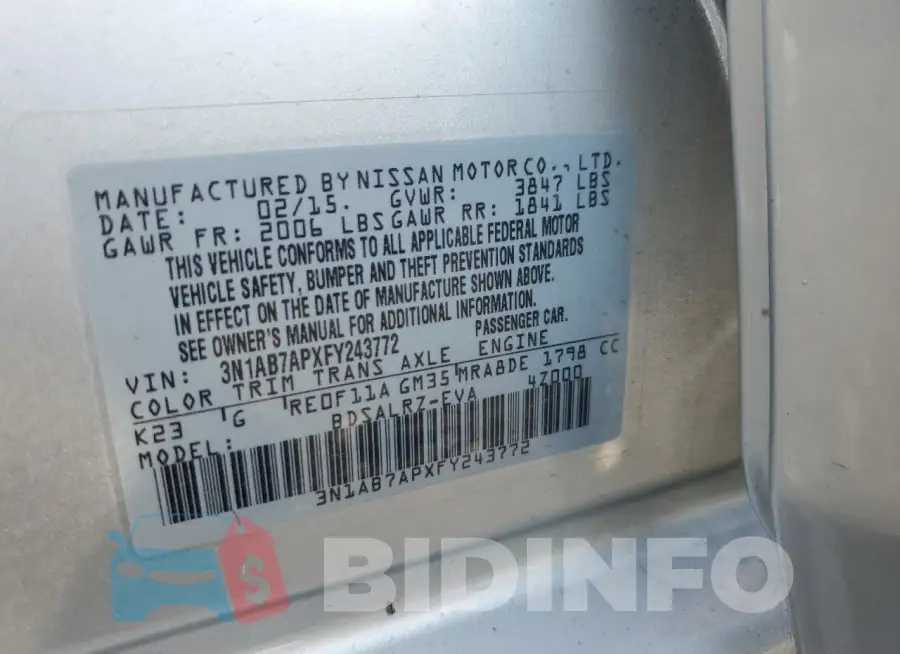 3N1AB7APXFY243772 Photo# 12
