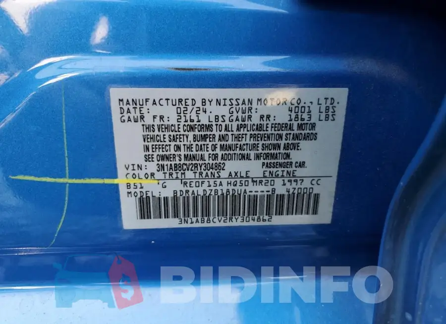 3N1AB8CV2RY304862 Photo# 12