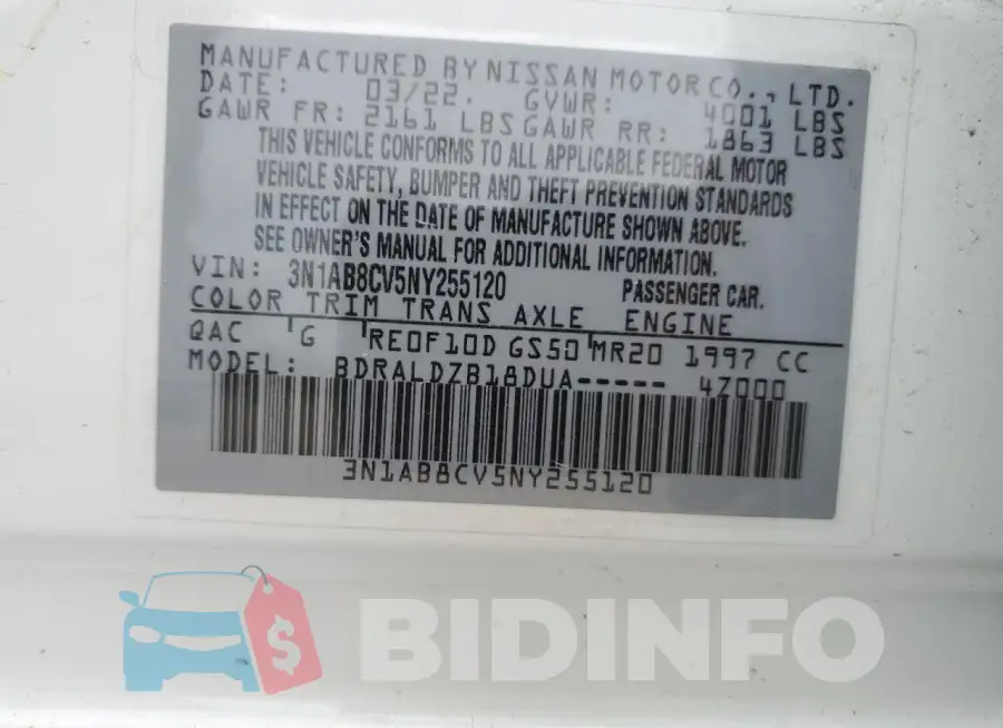 3N1AB8CV5NY255120 Photo# 12