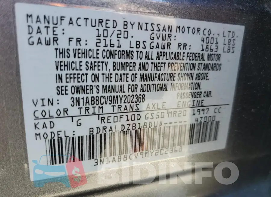 3N1AB8CV9MY202368 Photo# 12