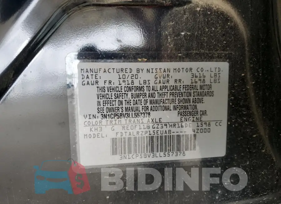 3N1CP5BV3LL557378 Photo# 13