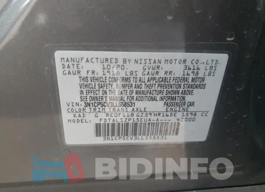 3N1CP5CV3LL558531 Photo# 13